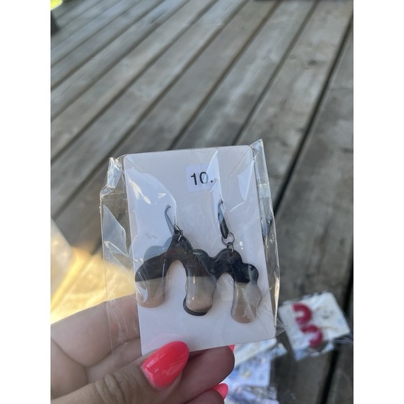 handmade Polymer Clay earrings lot  -1.  12 Unique 12 Pcs  Stainless Steel Base - Picture 3 of 14